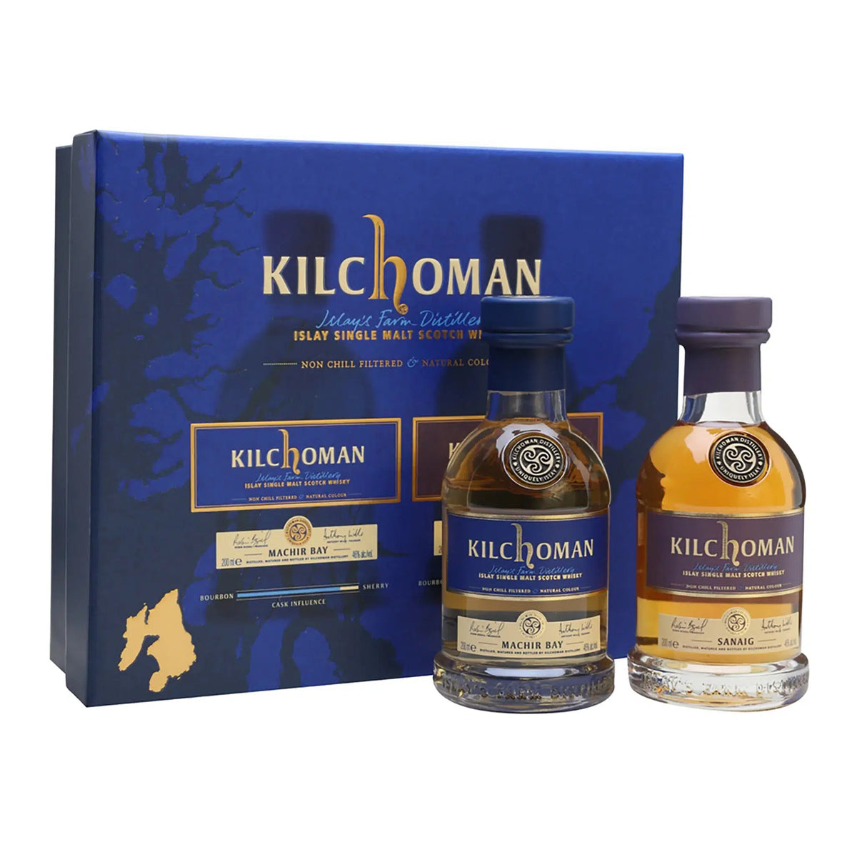 Kilchoman Gift Set Sanaig & Machir Bay Single Malt Scotch Whisky (2 x 200ml)