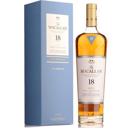 The Macallan Fine Oak Triple Cask Matured 18 Year Old Single Malt Scotch Whisky 700ml (2019 Release)