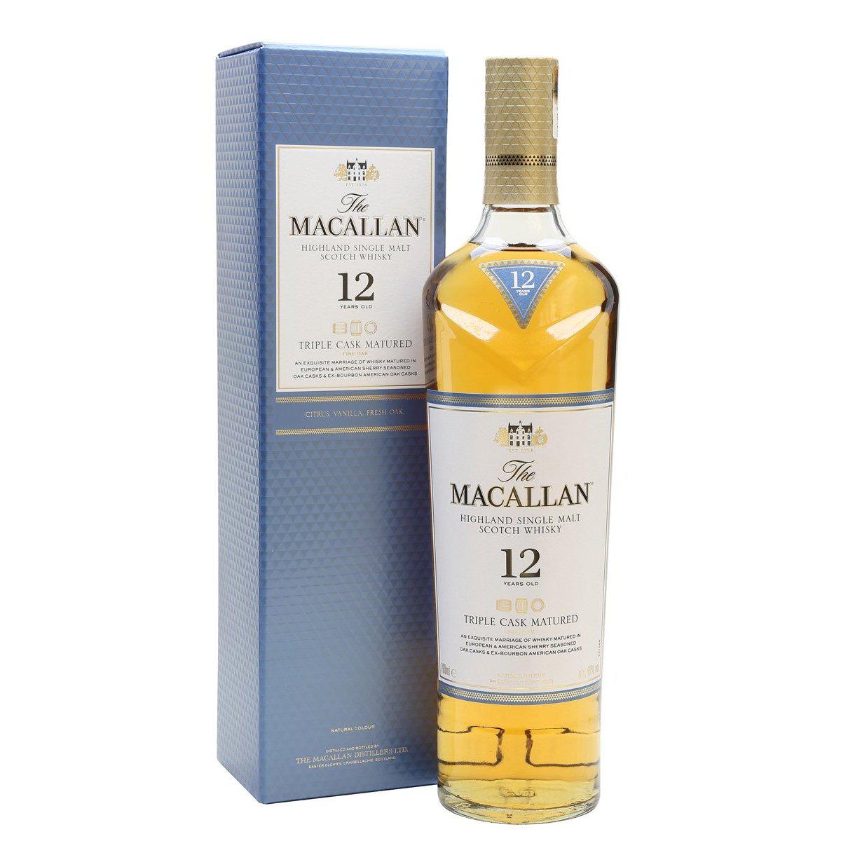 The Macallan 12 Year Old Triple Cask Single Malt Scotch Whisky 700ml