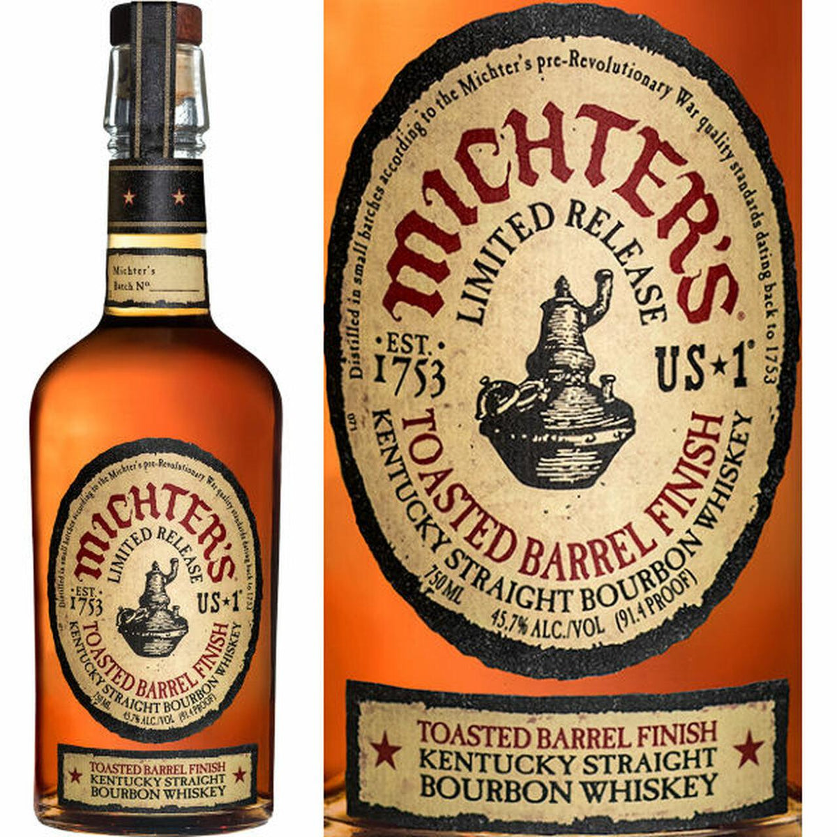 Michter's Limited Release Toasted Barrel Finish Bourbon Whiskey 700ml
